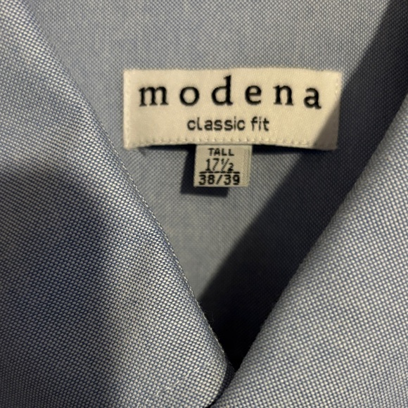Men's Blue Dress Shirt by Modena - Picture 2 of 3